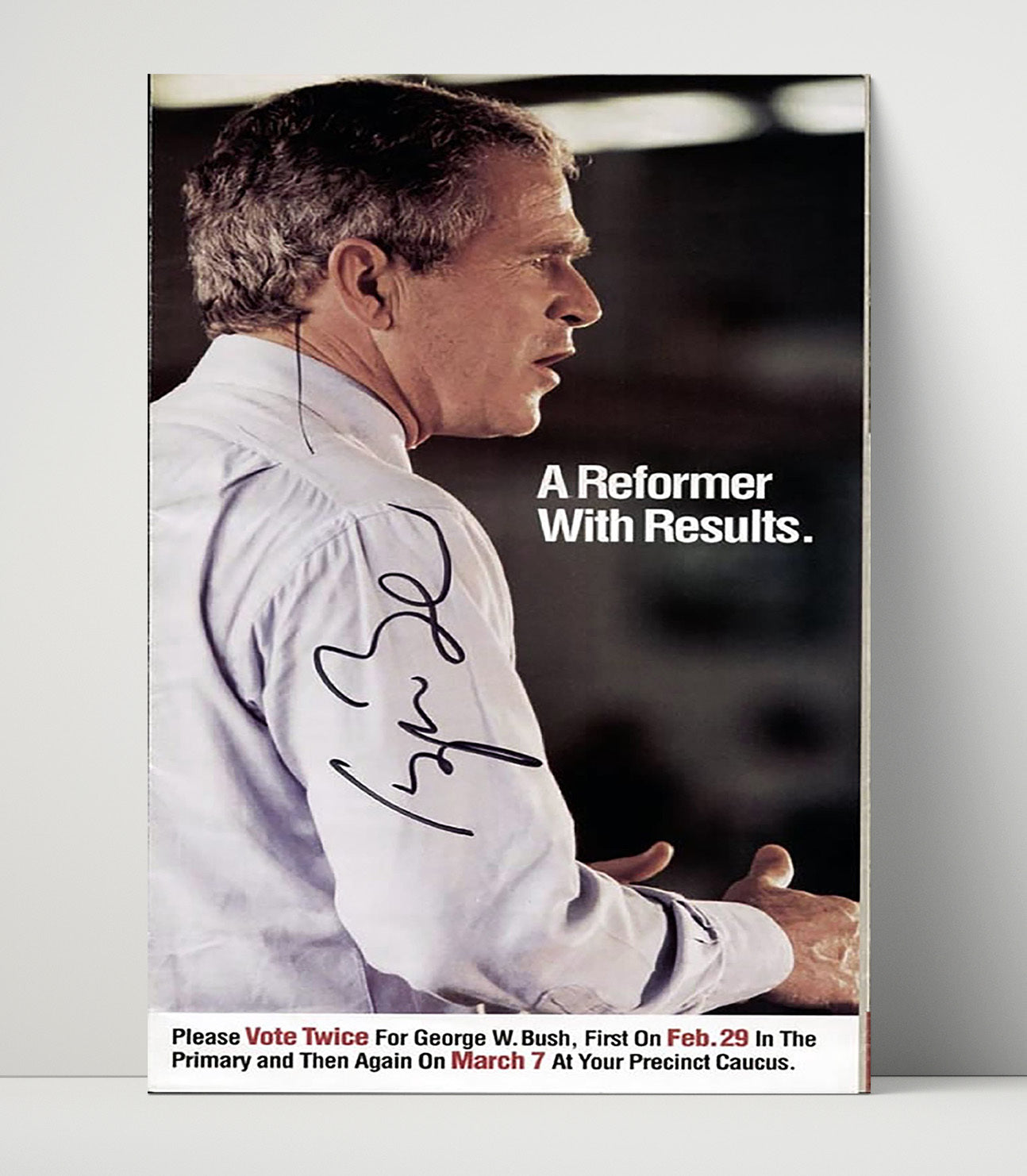 Historical - George W. Bush - Campaign Poster A Reformer With Results 2000 History Wall Art
