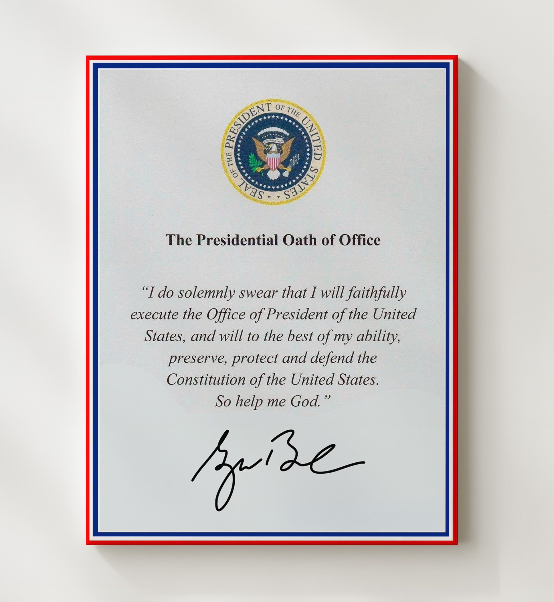 Historical - George W. Bush - Presidential Oath Of Office Print History Wall Art