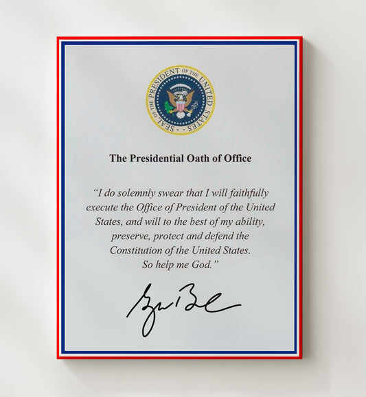 George W. Bush - Presidential Oath of Office Print 8x10 Canvas history wall art
