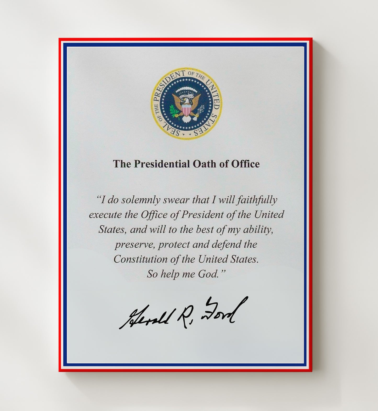 Historical - Gerald R. Ford - Presidential Oath Of Office Print History Wall Art