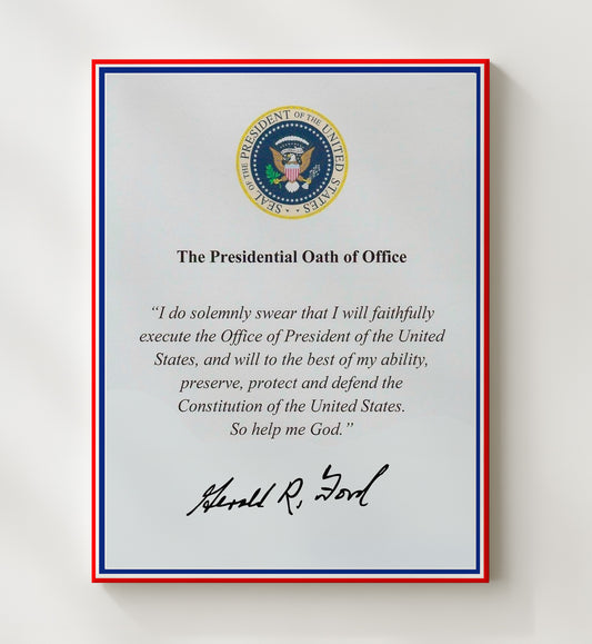Gerald R. Ford - Presidential Oath of Office Print 8x10 Canvas history wall art