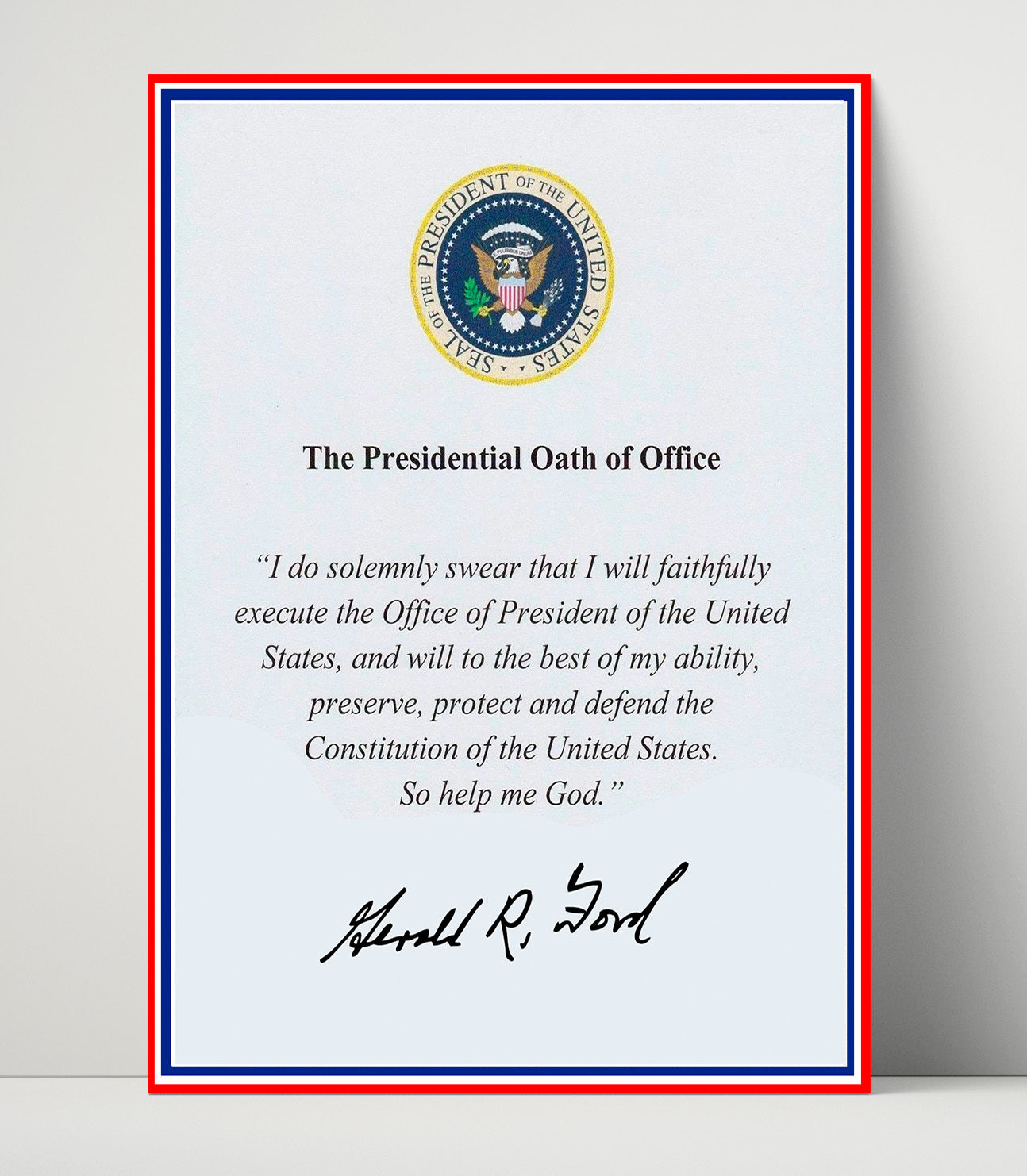 Historical - Gerald R. Ford - Presidential Oath Of Office Print History Wall Art