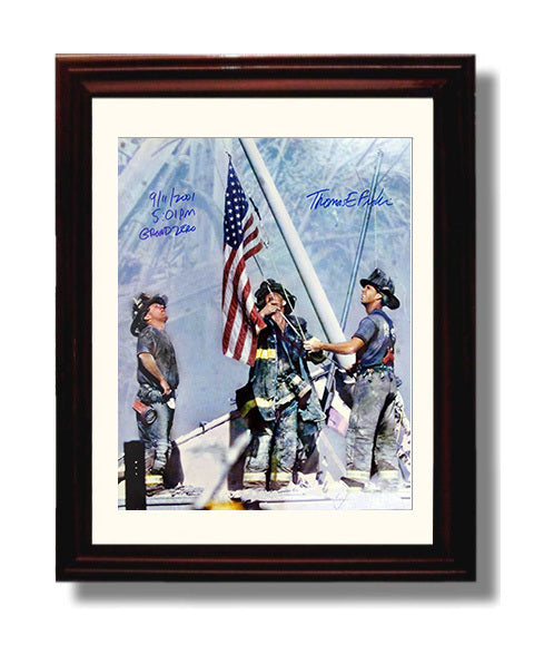 Historical - Ground Zero Firefighters - Raising American Flag September 11 2001 History Wall Art