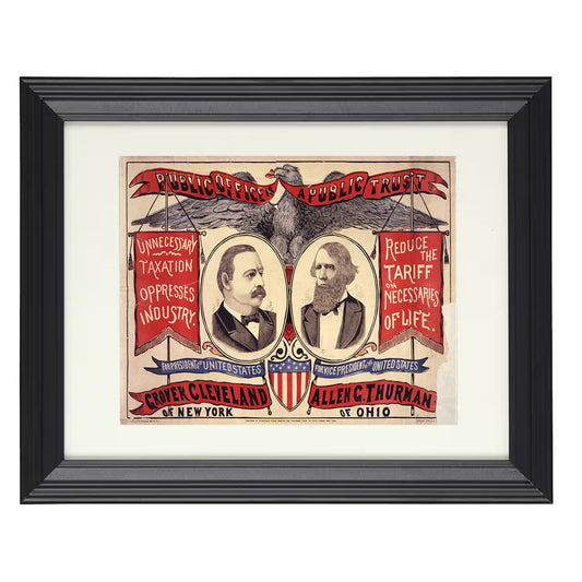 Cleveland and Thurman – Presidential Campaign 1888 unframed semi-gloss poster print
