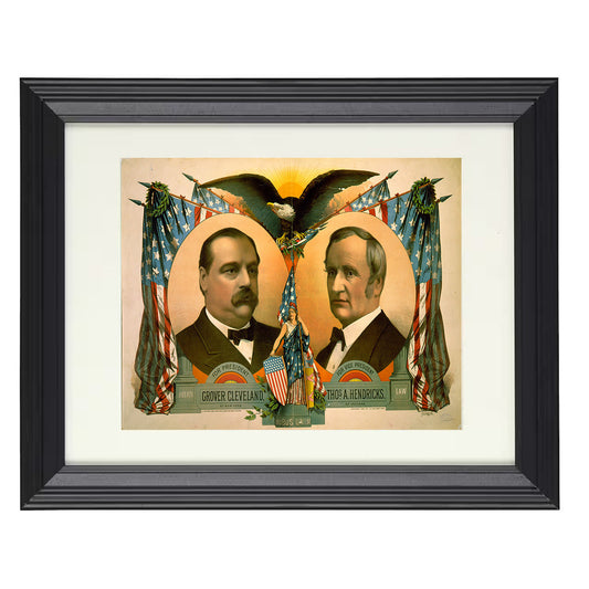 Cleveland and Hendricks – Presidential Campaign 1884 unframed semi-gloss poster print