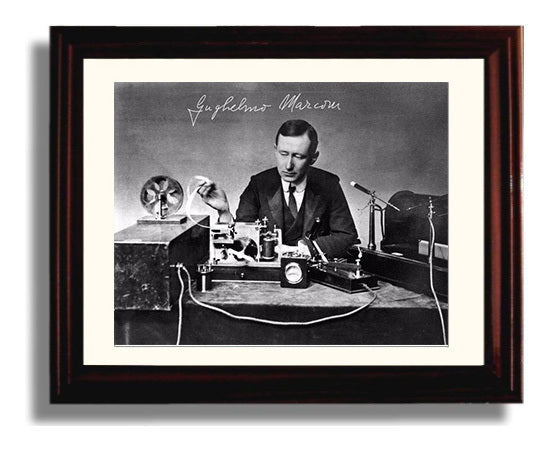 Historical - Guglielmo Marconi - Radio Transmission Experiment Portrait 1900S - Landscape History Wall Art