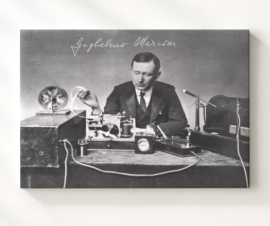 Guglielmo Marconi - Radio Transmission Experiment 1900s 8x10 Canvas history wall art