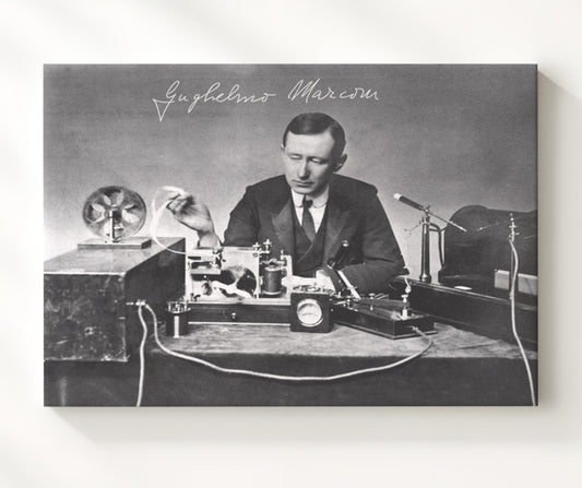 Guglielmo Marconi - Radio Transmission Experiment 1900s 8x10 Canvas history wall art