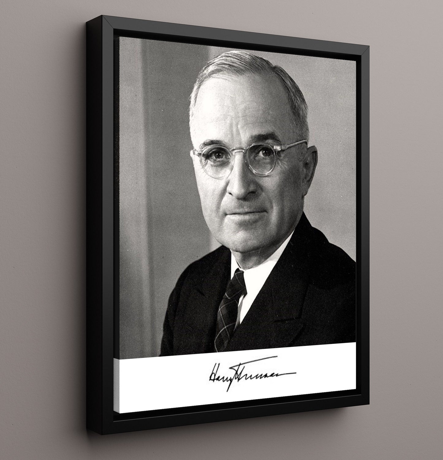 Historical - Harry S. Truman - Presidential Headshot Portrait 1940S History Wall Art