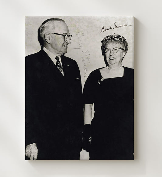 Harry S. Truman and Bess Truman - Formal Event 1940s 8x10 Canvas history wall art