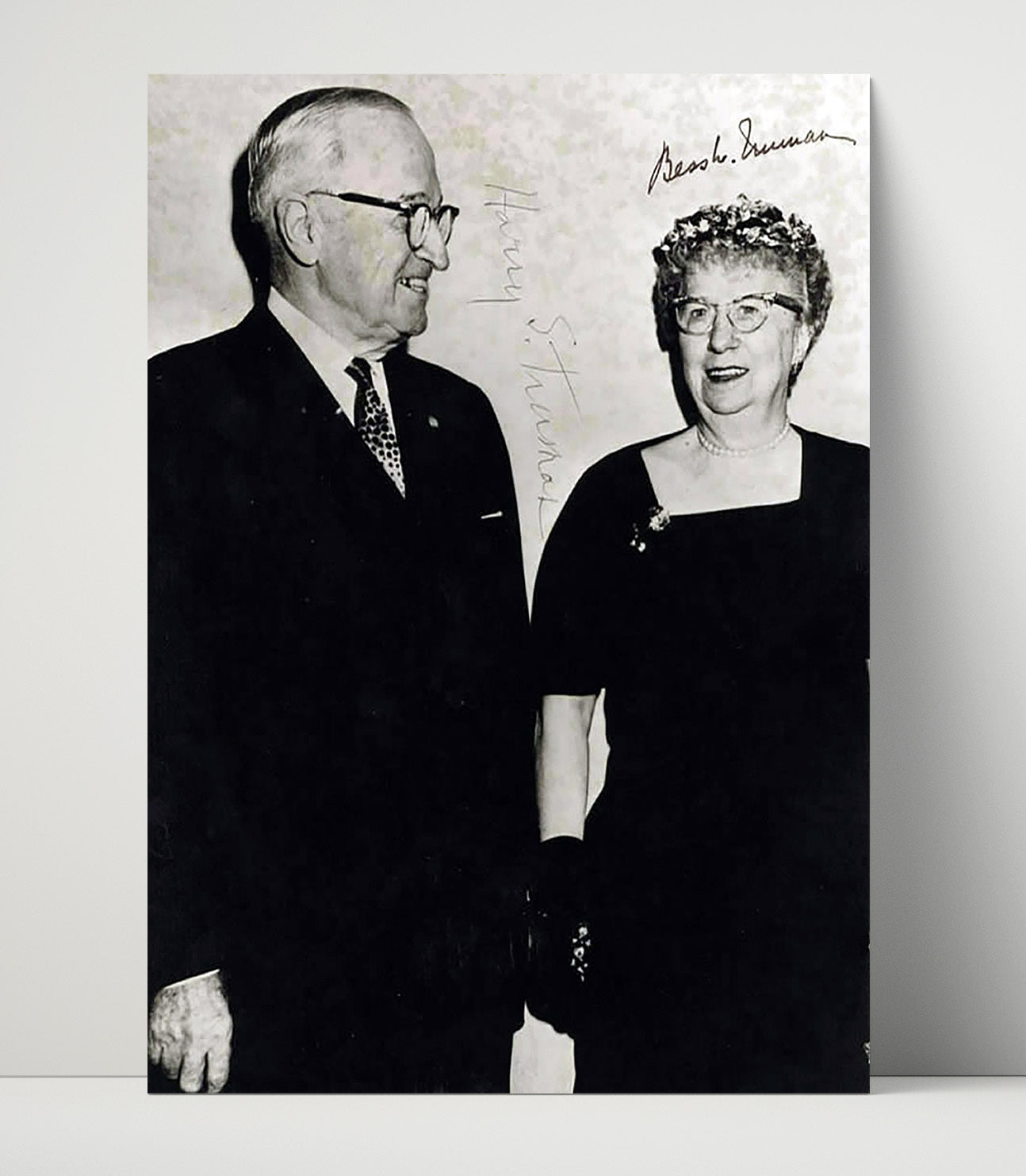 Historical - Harry S. Truman And Bess Truman - Formal Event Portrait 1940S History Wall Art