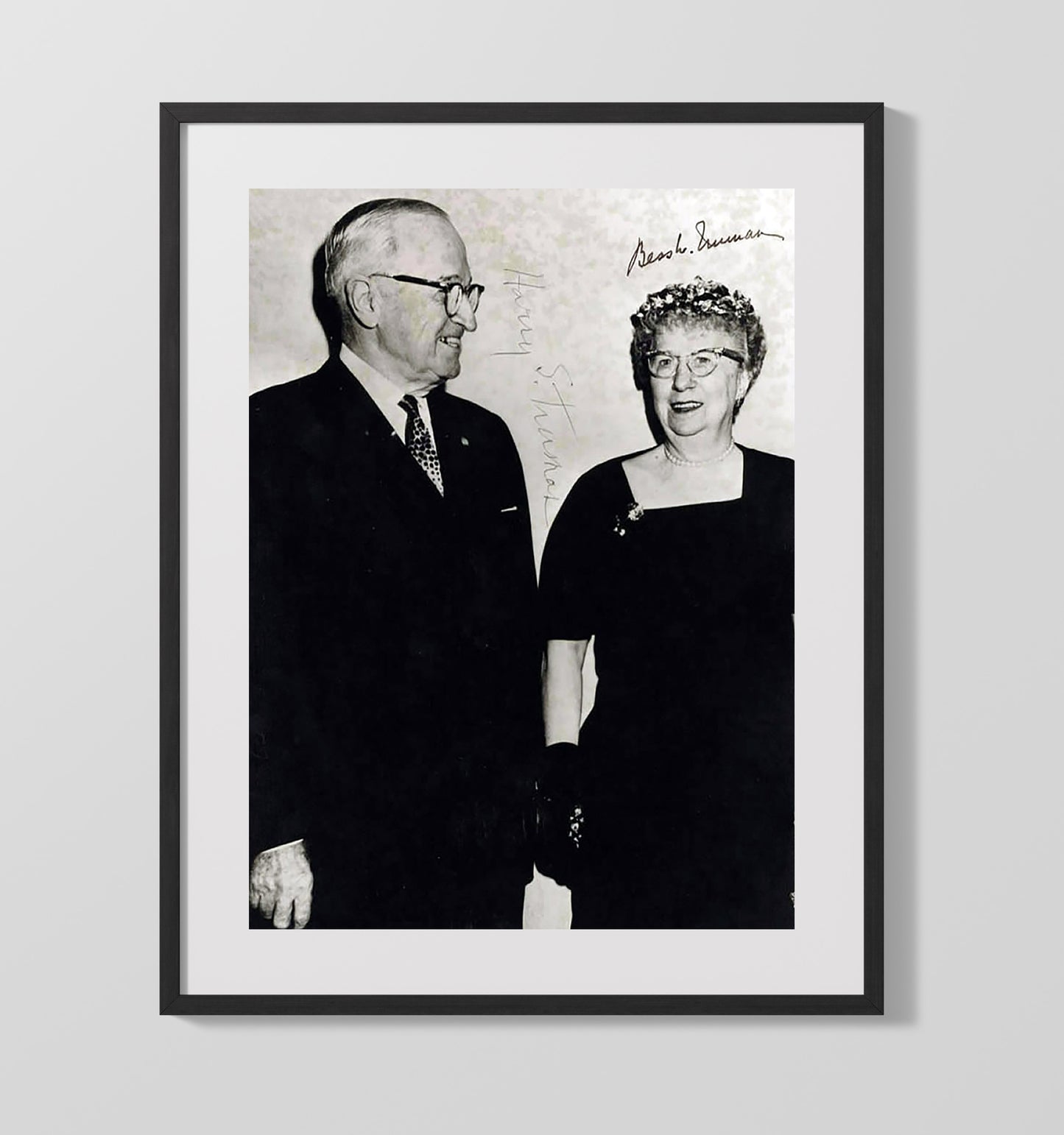 Historical - Harry S. Truman And Bess Truman - Formal Event Portrait 1940S History Wall Art