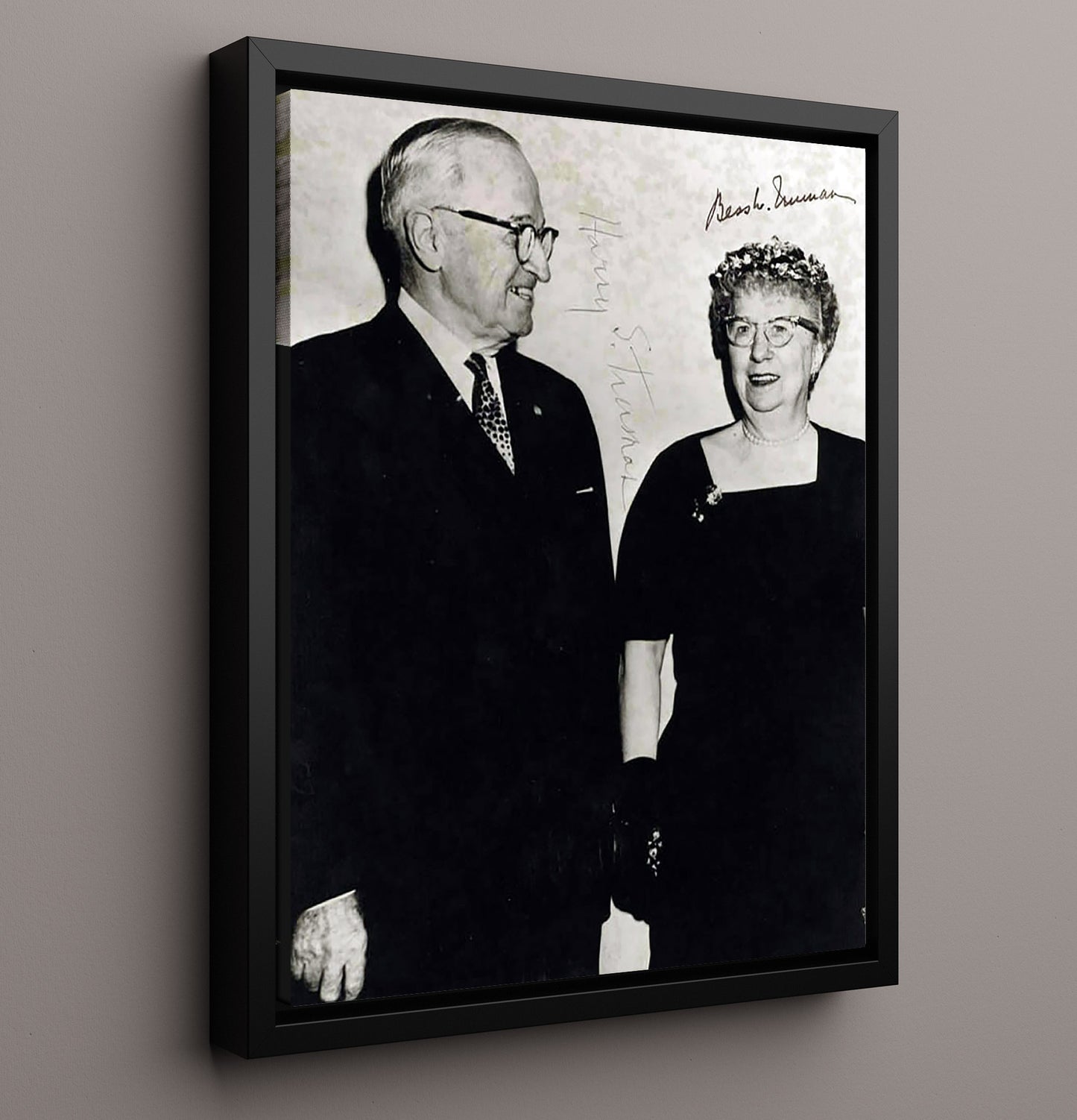Historical - Harry S. Truman And Bess Truman - Formal Event Portrait 1940S History Wall Art