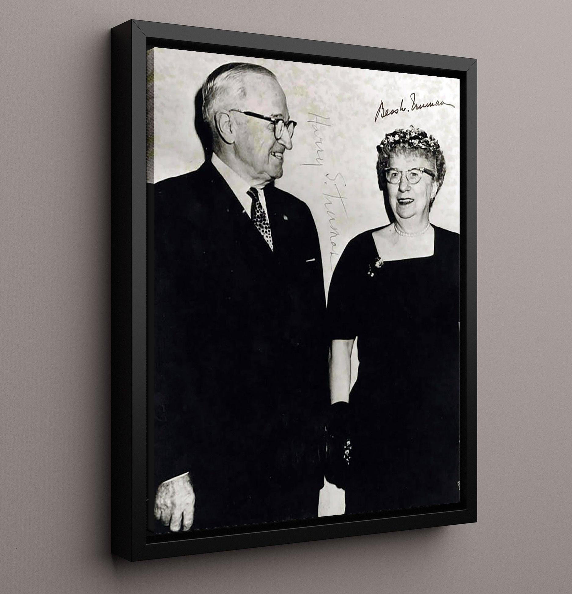 Historical - Harry S. Truman And Bess Truman - Formal Event Portrait 1940S History Wall Art