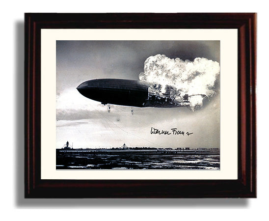 Historical - Hindenburg - Airship Disaster In Flames 1937 - Landscape History Wall Art