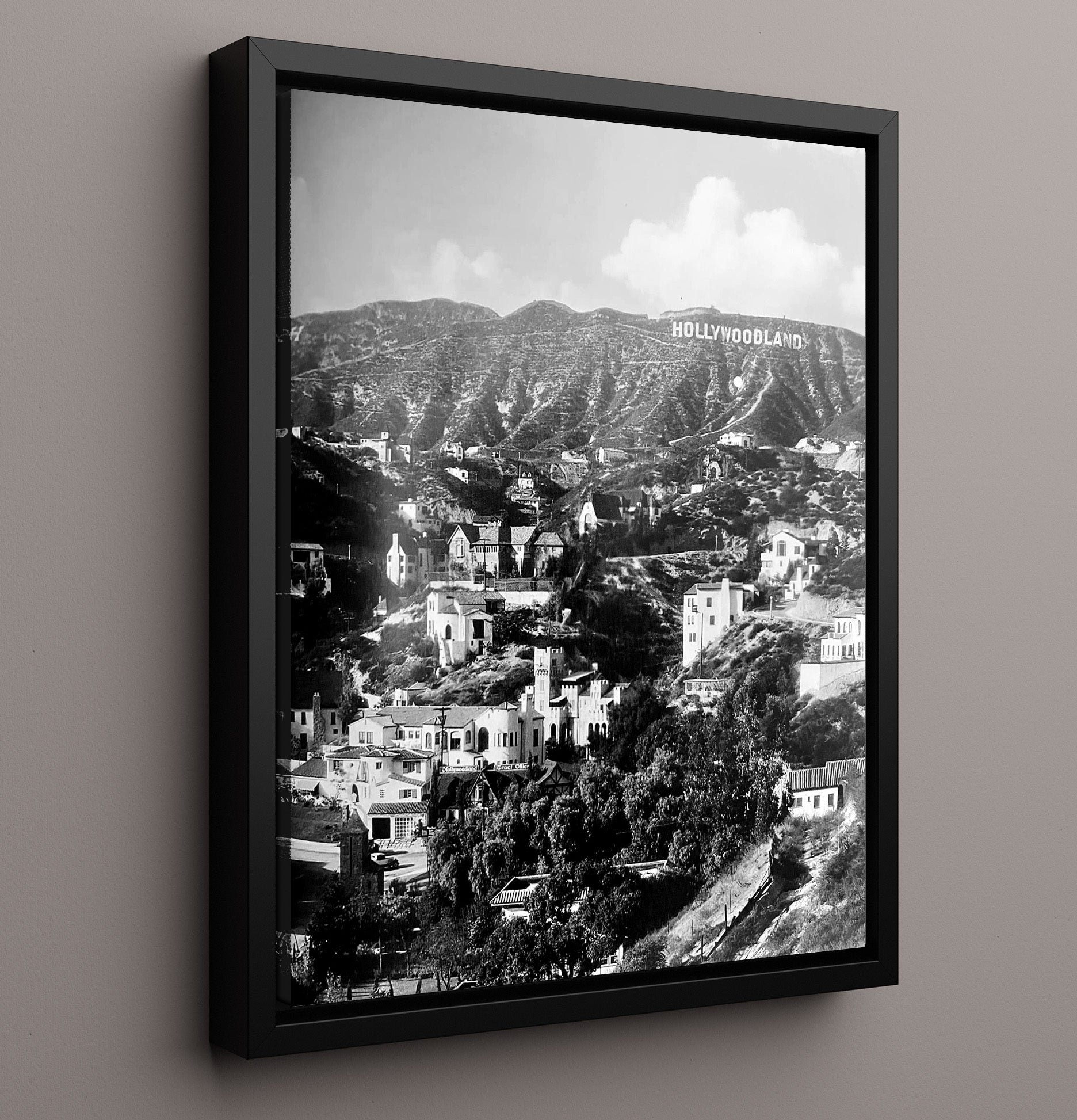 Historical - Hollywoodland - Original Hillside Sign Photograph 1923 History Wall Art
