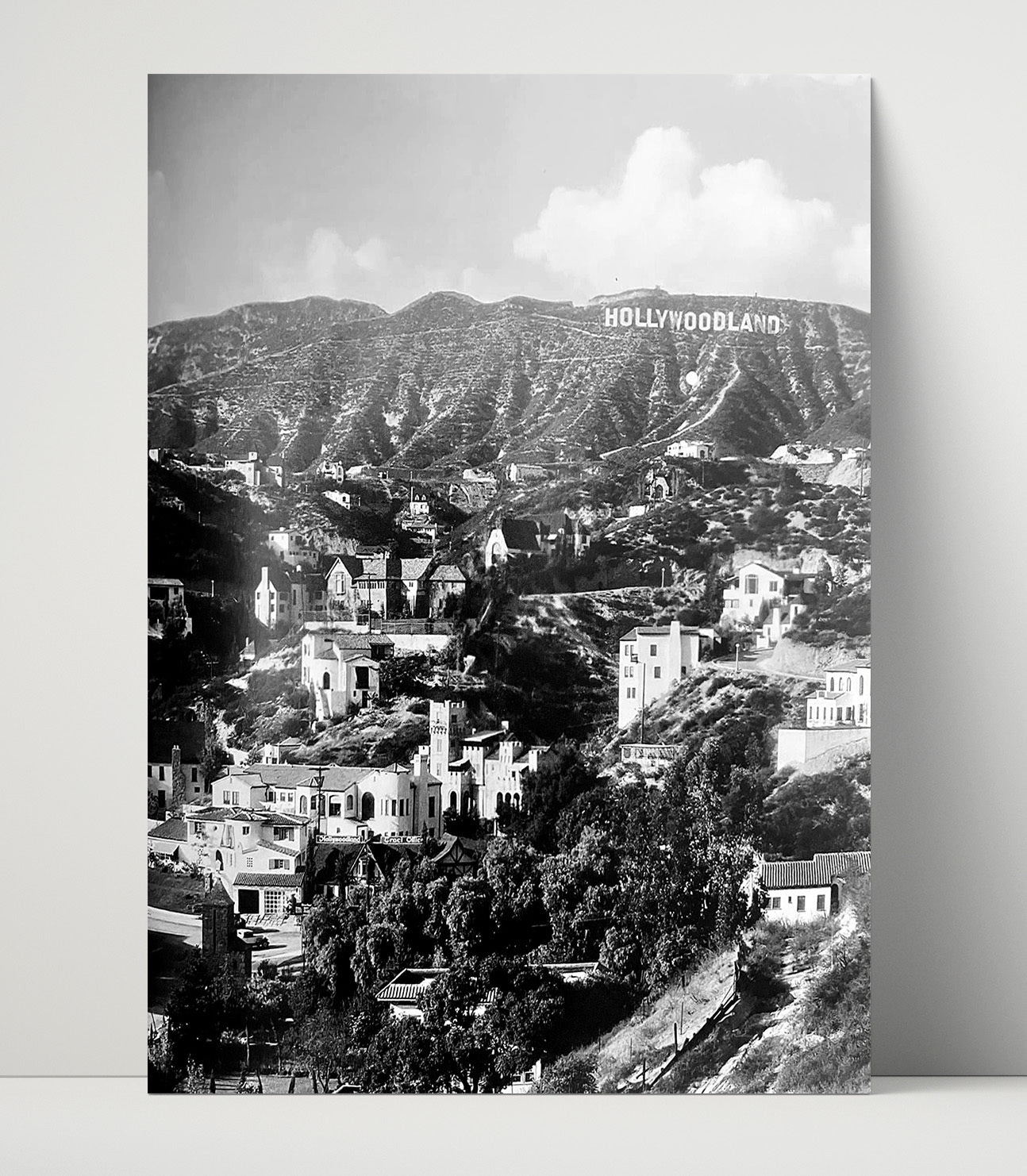 Historical - Hollywoodland - Original Hillside Sign Photograph 1923 History Wall Art