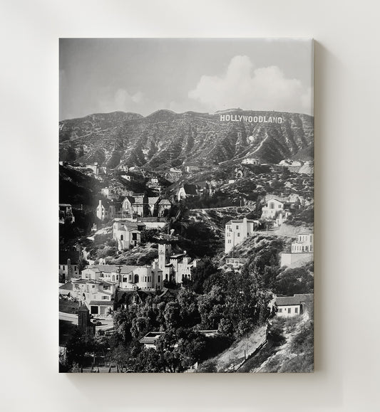 Hollywoodland - Original Hillside Sign Photograph 1923 8x10 Canvas history wall art