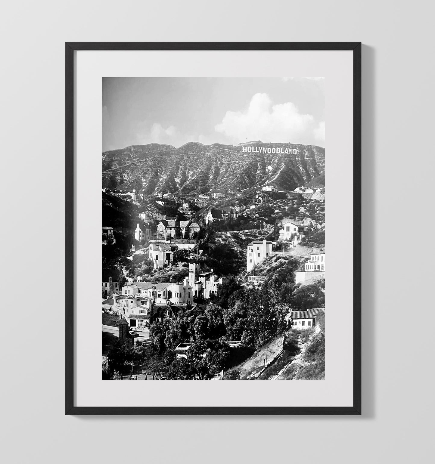 Historical - Hollywoodland - Original Hillside Sign Photograph 1923 History Wall Art