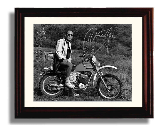 Historical - Hunter S. Thompson - Motorcycle Portrait  - Landscape History Wall Art