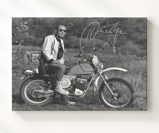 Hunter S. Thompson - Motorcycle - Canvas Wall Art - 8x10 Canvas