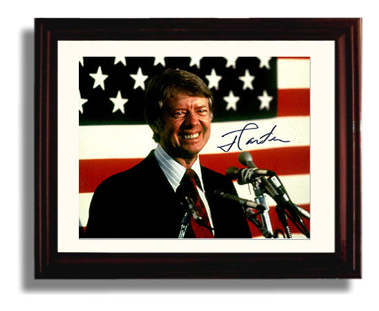 Historical - Jimmy Carter - Campaign Portrait With American Flag 1976 - Landscape History Wall Art