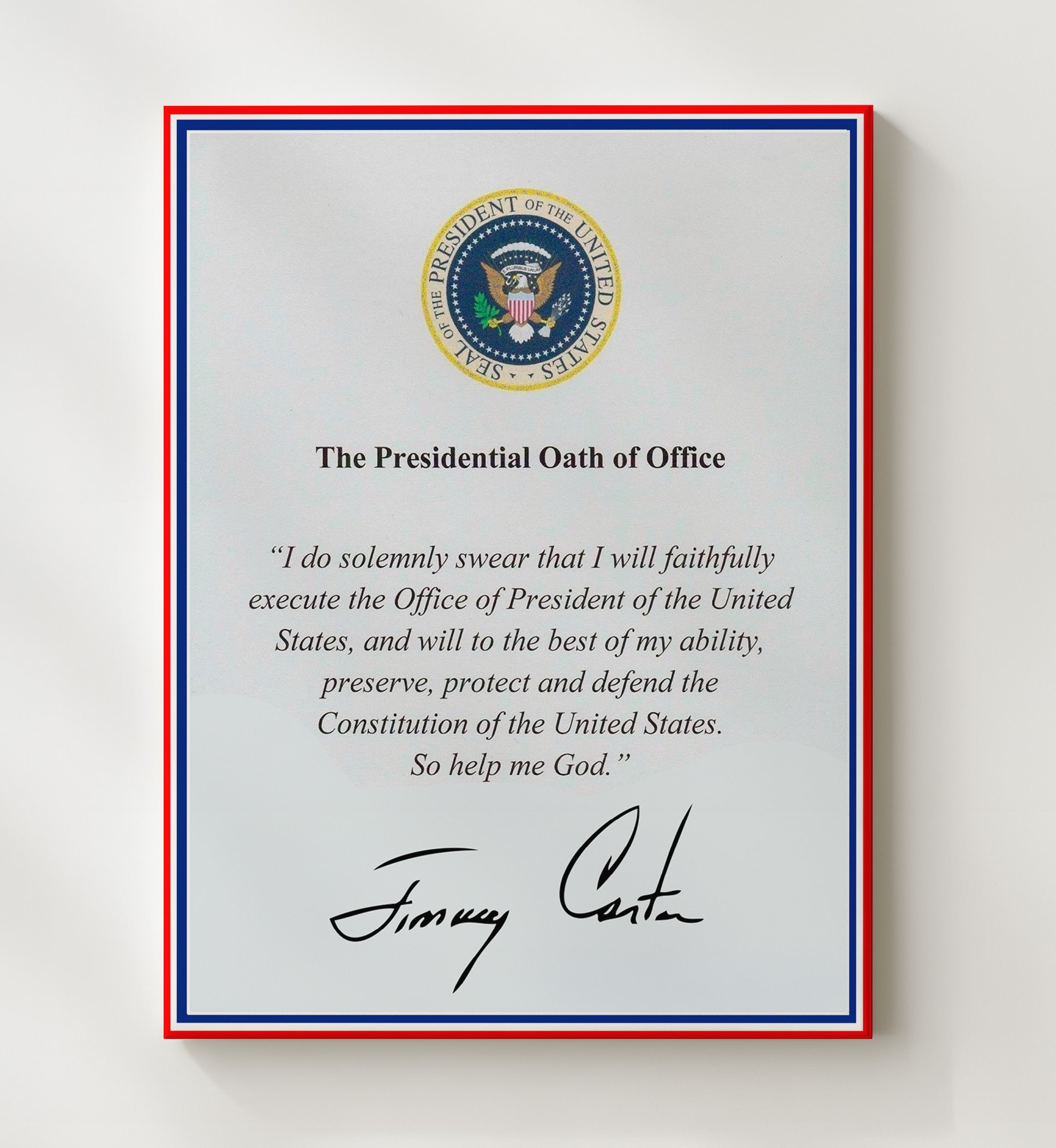 Historical - Jimmy Carter - Presidential Oath Of Office Print History Wall Art