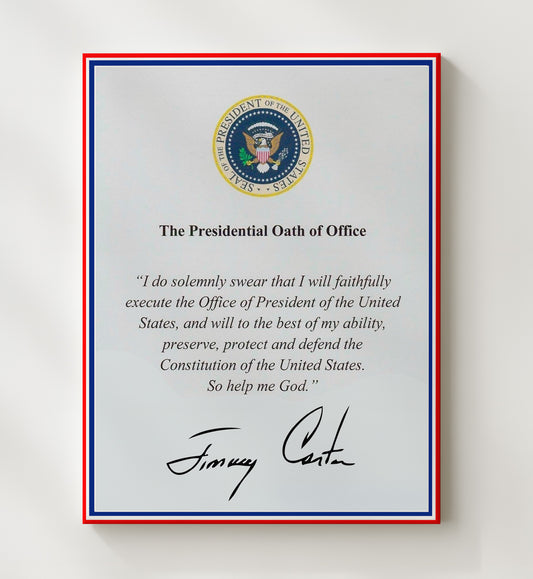 Jimmy Carter - Presidential Oath of Office Print 8x10 Canvas history wall art