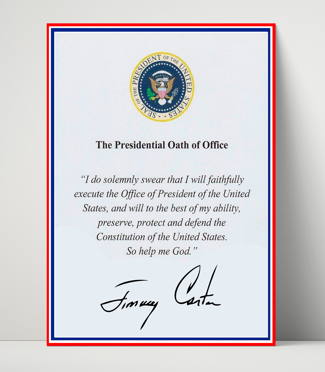 Historical - Jimmy Carter - Presidential Oath Of Office Print History Wall Art