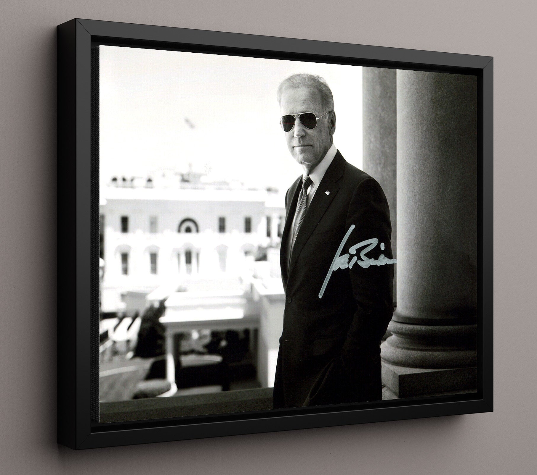 Historical - Joe Biden - White House Portrait  - Landscape History Wall Art