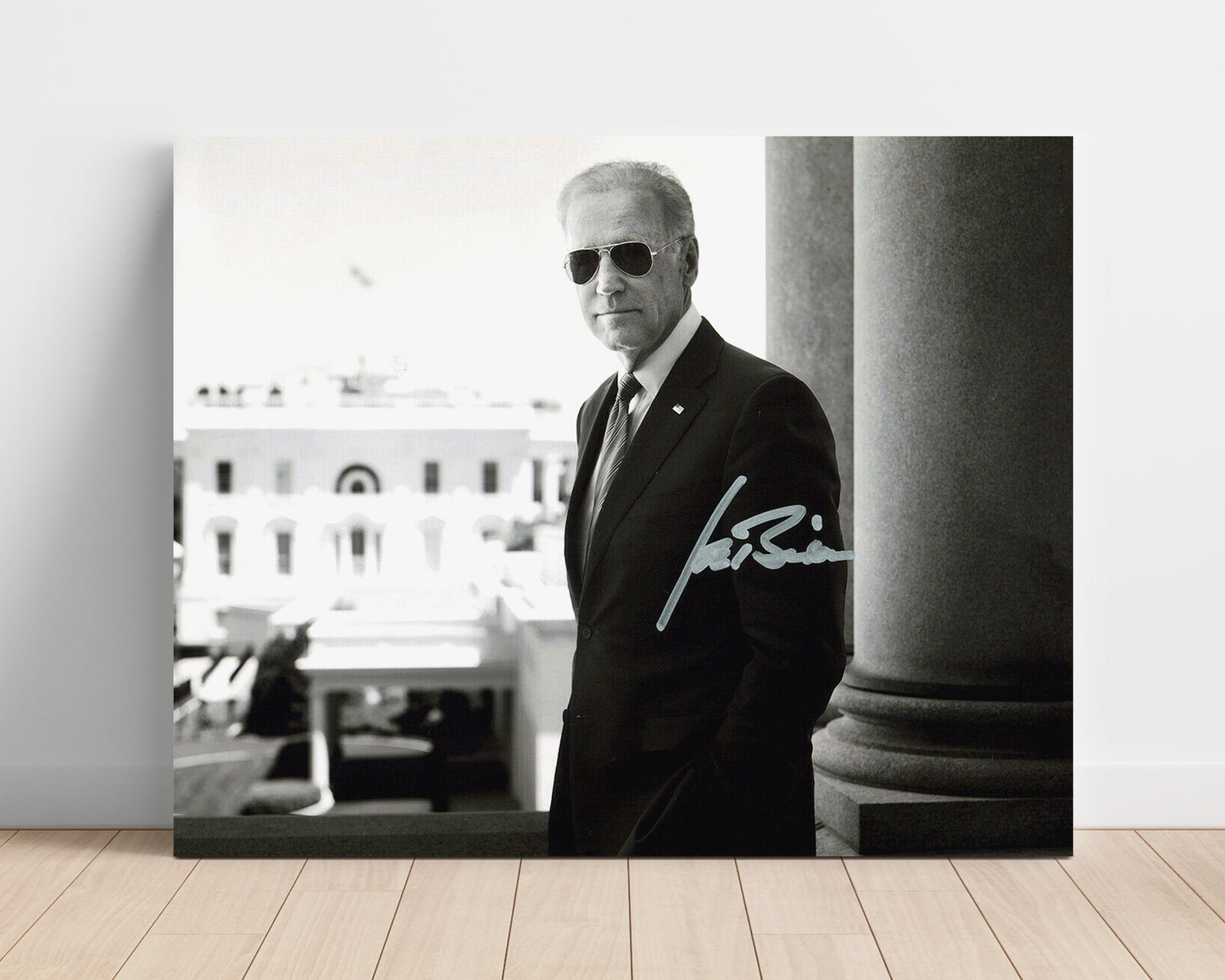 Historical - Joe Biden - White House Portrait  - Landscape History Wall Art
