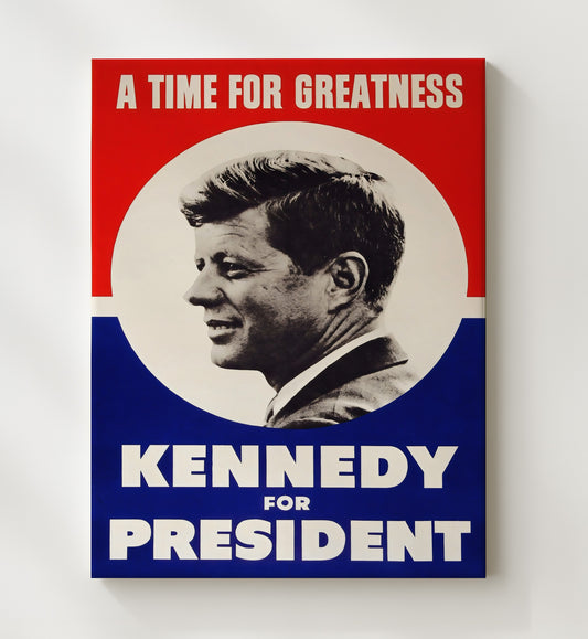 John F. Kennedy - Campaign Poster 1960 8x10 Canvas history wall art