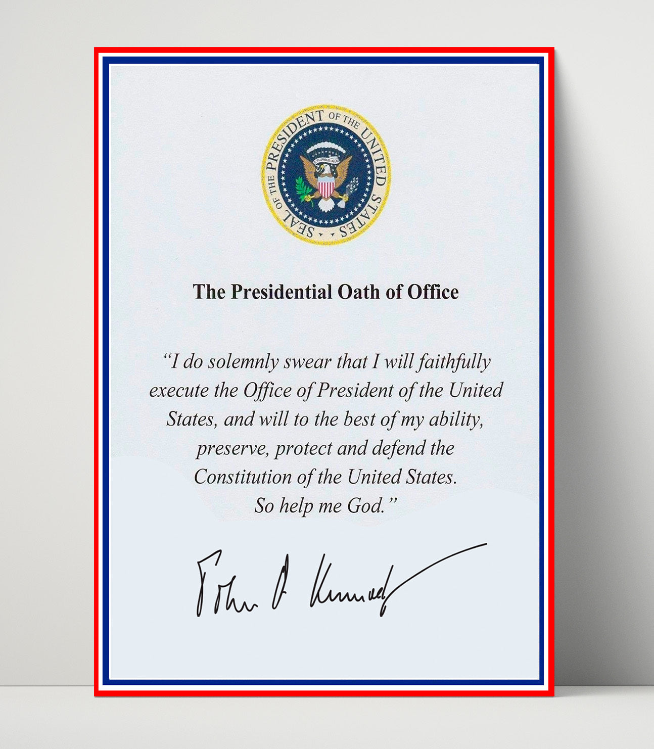 Historical - John F. Kennedy - Presidential Oath Of Office Print History Wall Art