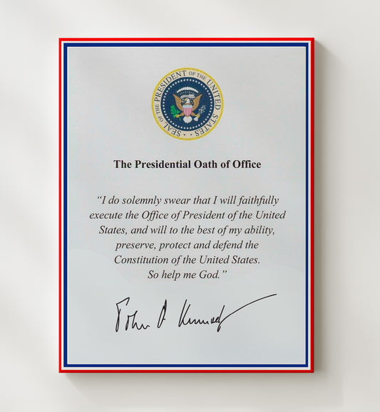 John F. Kennedy - Presidential Oath of Office Print 8x10 Canvas history wall art
