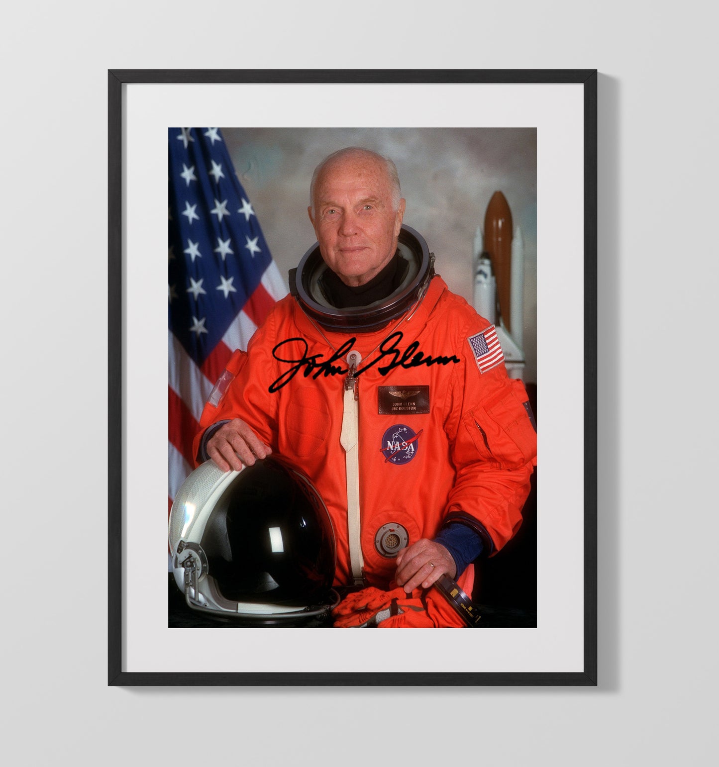 Historical - John Glenn - Nasa Astronaut Portrait 1990S History Wall Art