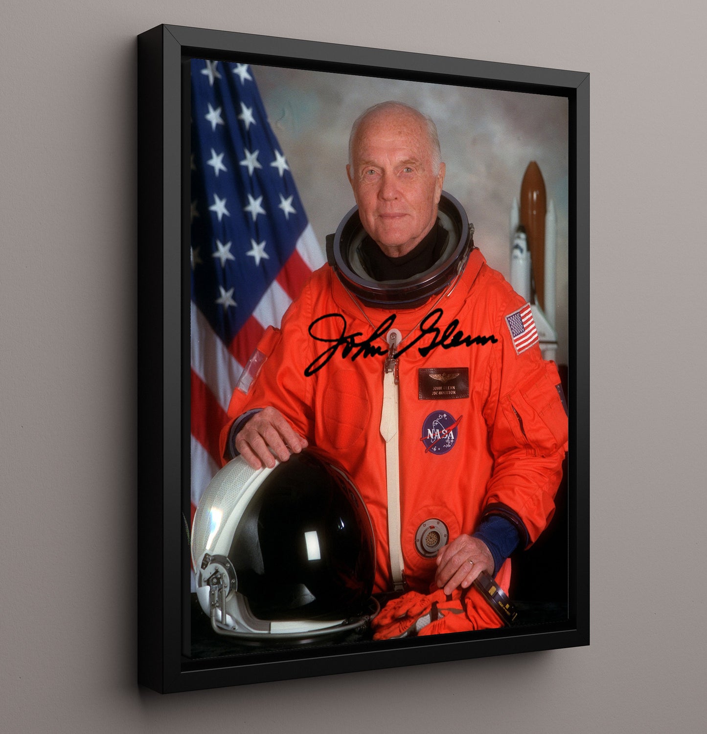 Historical - John Glenn - Nasa Astronaut Portrait 1990S History Wall Art