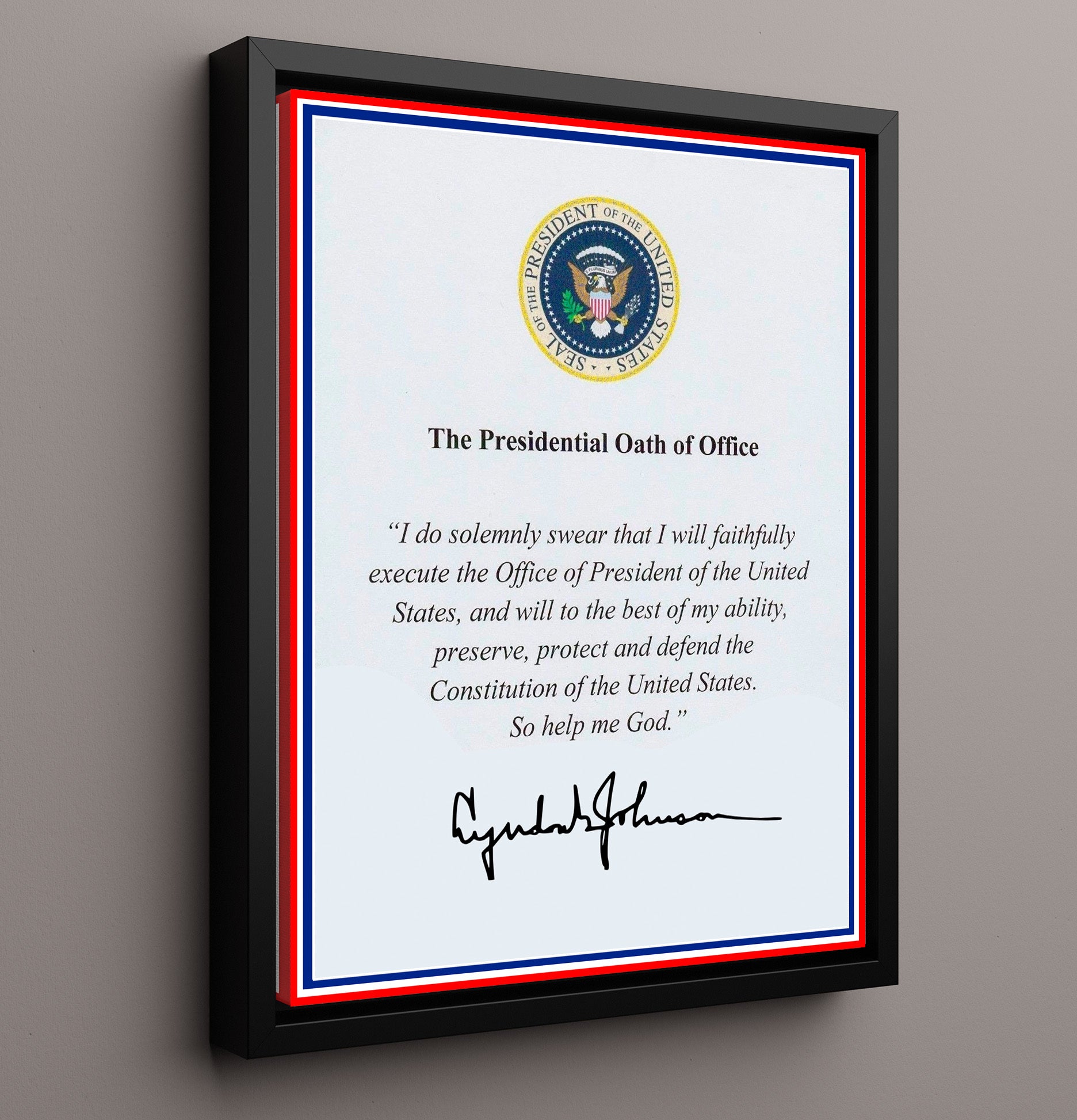 Historical - Lyndon B. Johnson - Presidential Oath Of Office Print History Wall Art