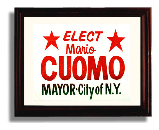Historical - Mario Cuomo - Mayor Of New York City Campaign Poster - Landscape History Wall Art