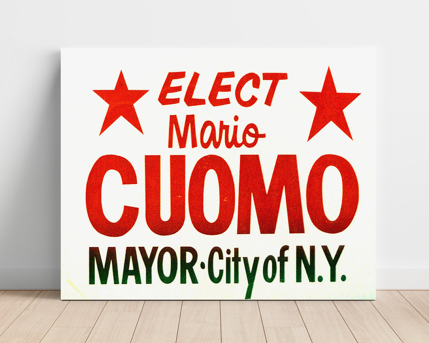 Historical - Mario Cuomo - Mayor Of New York City Campaign Poster - Landscape History Wall Art