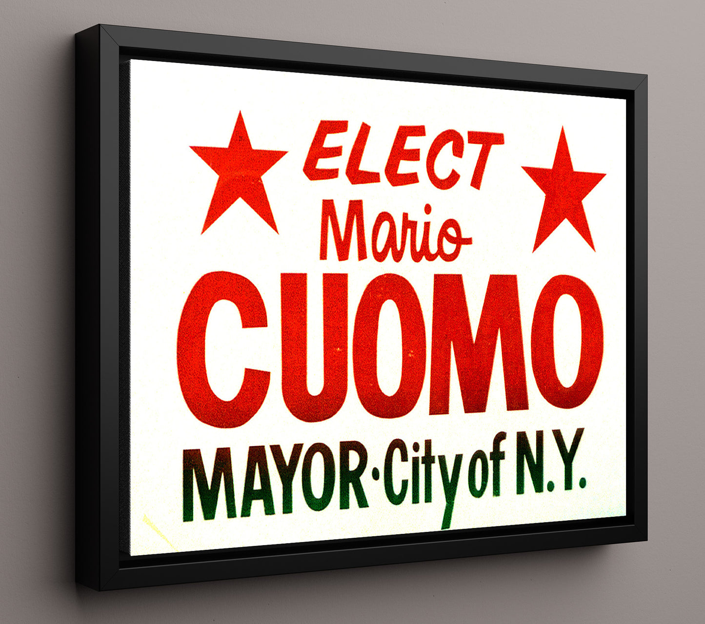 Historical - Mario Cuomo - Mayor Of New York City Campaign Poster - Landscape History Wall Art