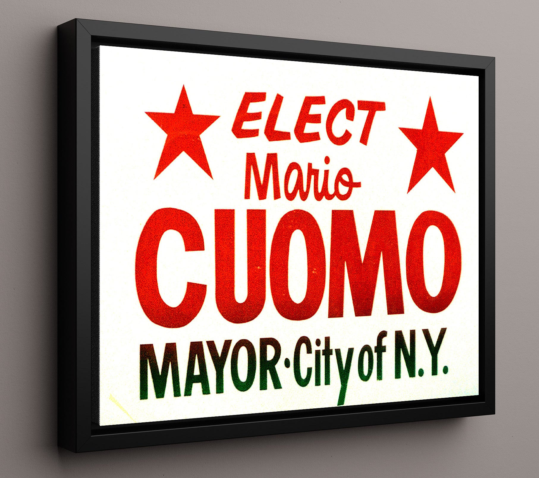 Historical - Mario Cuomo - Mayor Of New York City Campaign Poster - Landscape History Wall Art