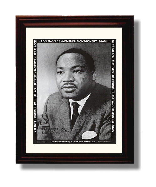 Historical - Martin Luther King Jr - In Memoriam Tribute Poster 1968 History Wall Art
