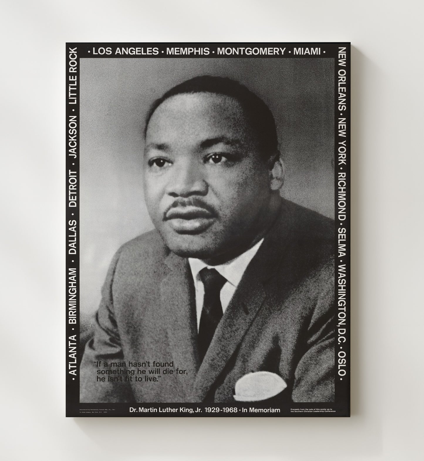 Historical - Martin Luther King Jr - In Memoriam Tribute Poster 1968 History Wall Art