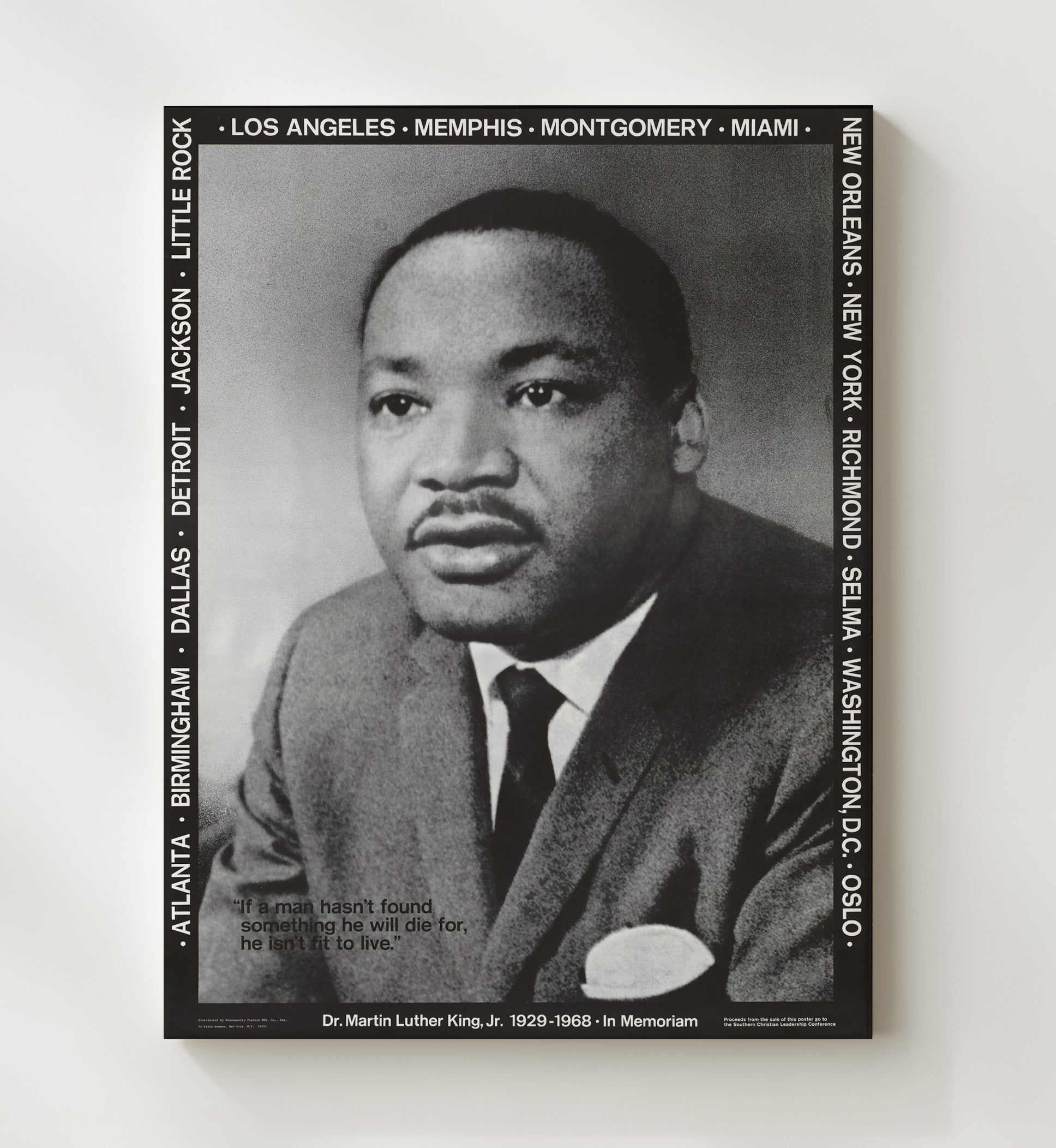 Historical - Martin Luther King Jr - In Memoriam Tribute Poster 1968 History Wall Art