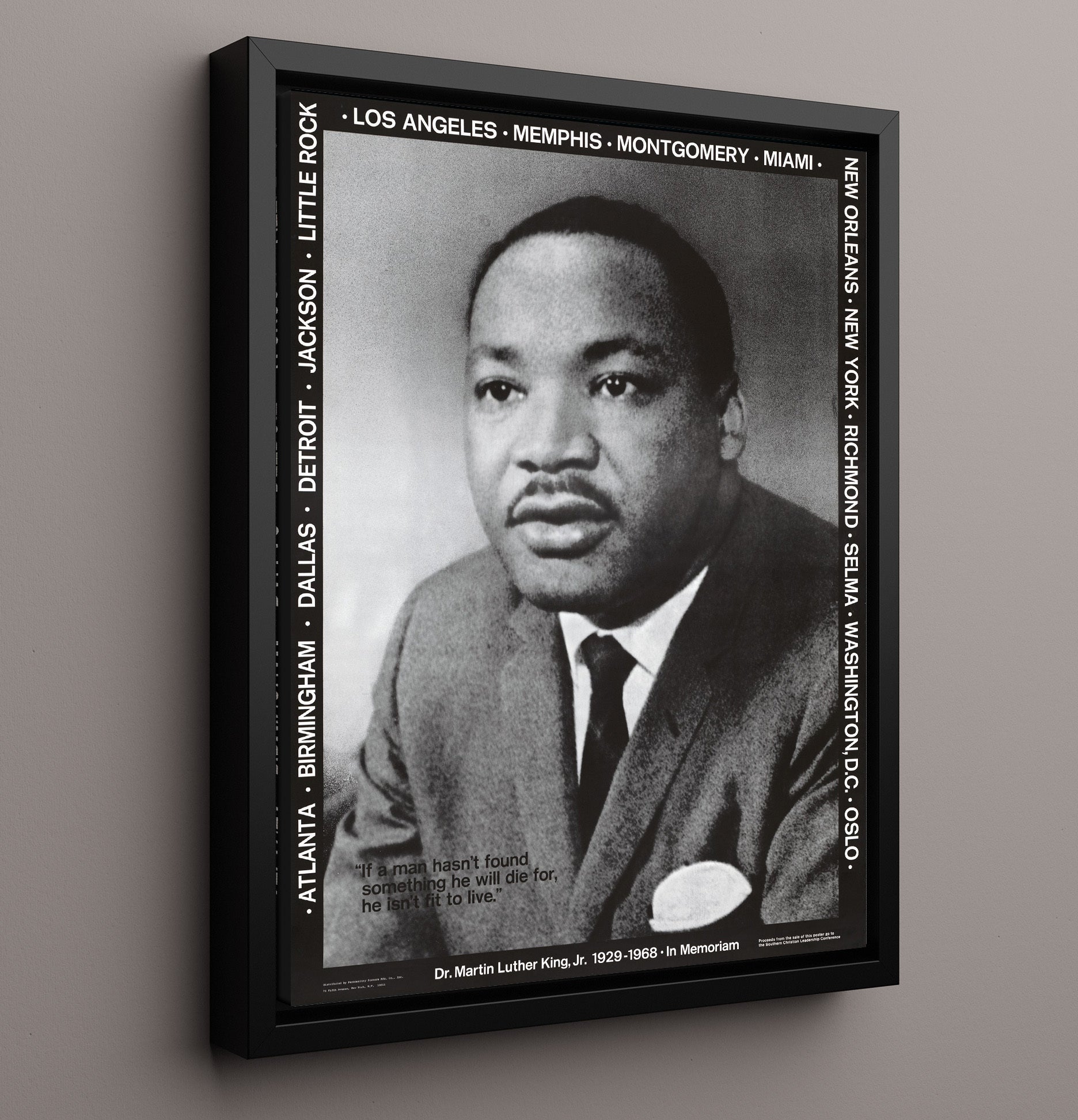 Historical - Martin Luther King Jr - In Memoriam Tribute Poster 1968 History Wall Art