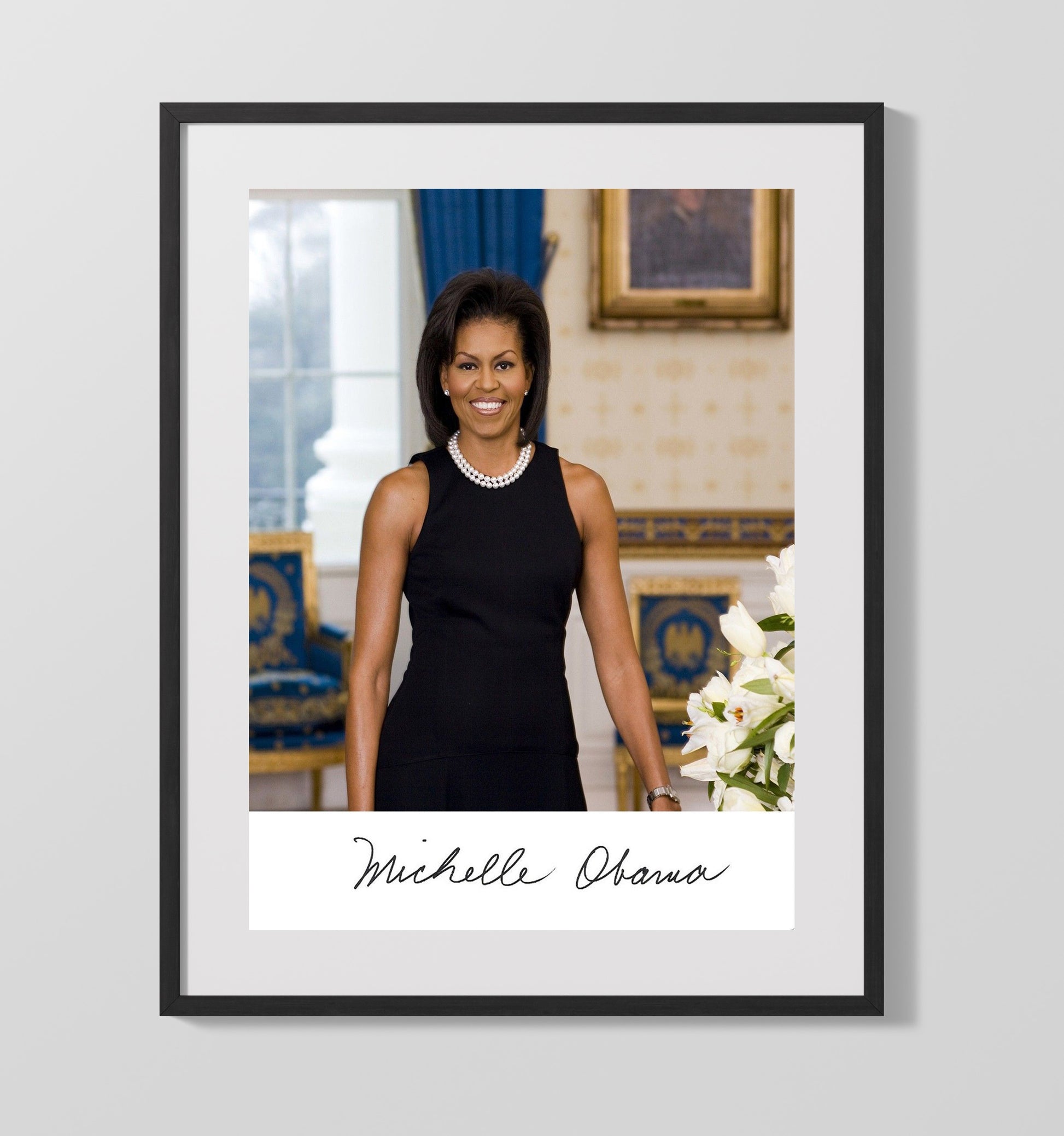Historical - Michelle Obama - Official White House Portrait 2009 History Wall Art