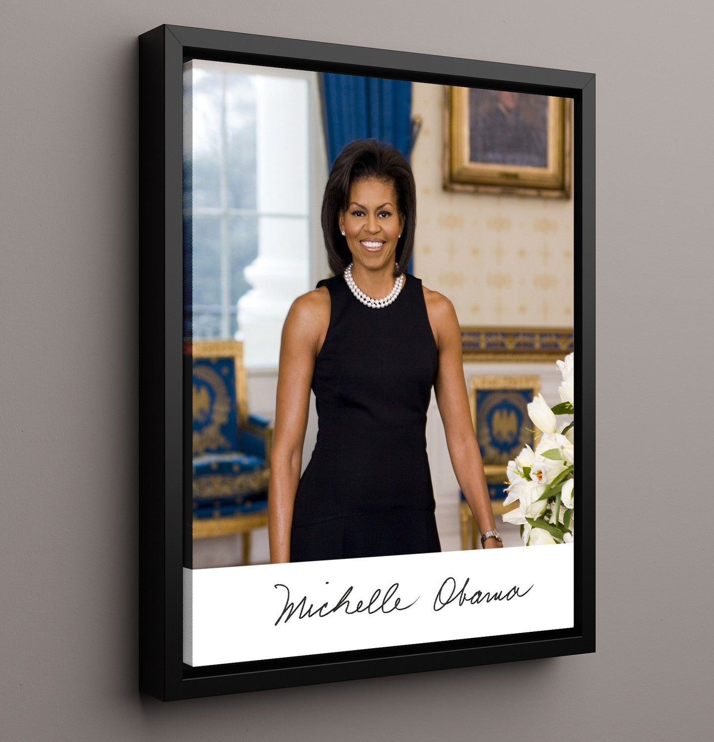Historical - Michelle Obama - Official White House Portrait 2009 History Wall Art