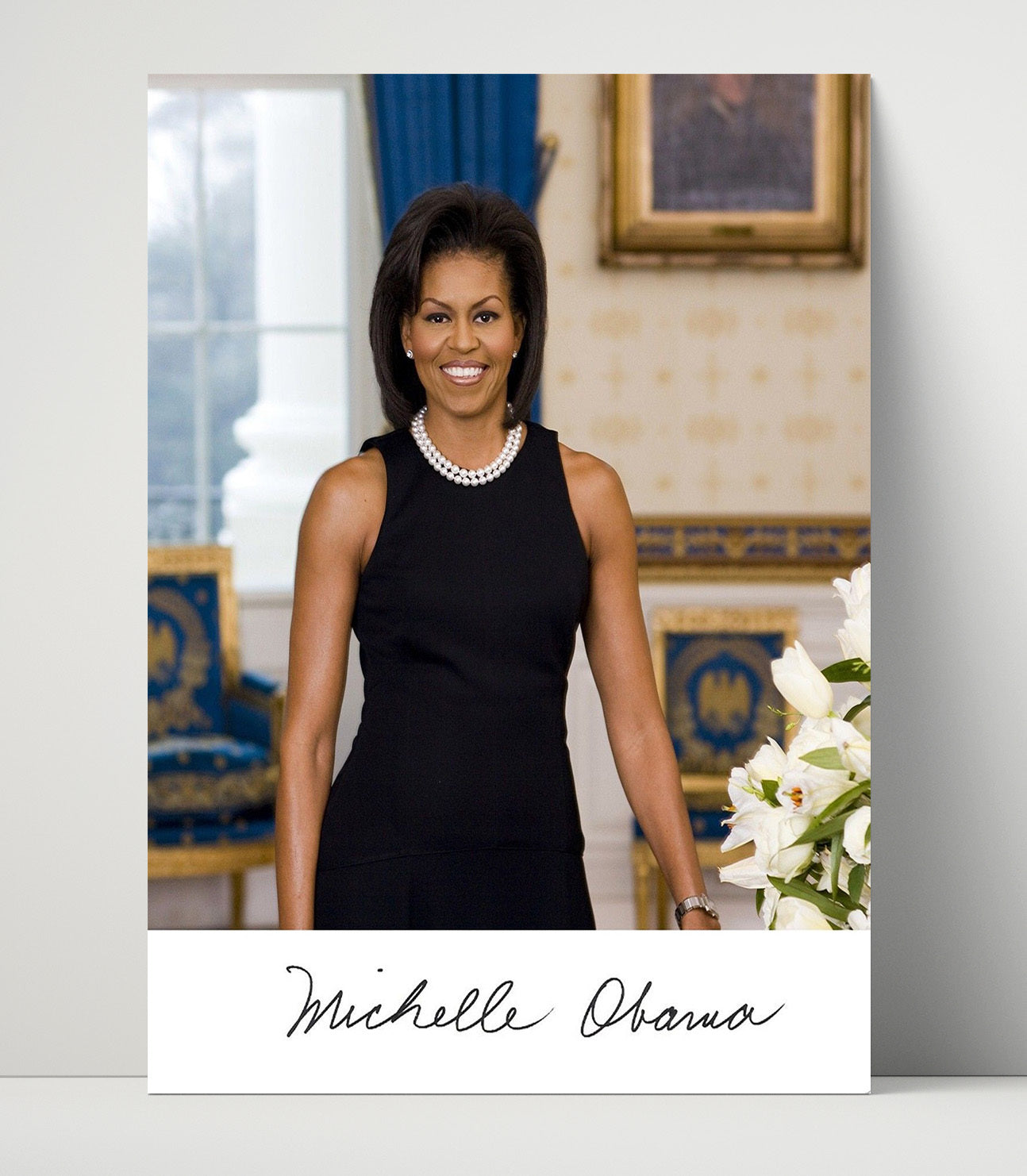 Historical - Michelle Obama - Official White House Portrait 2009 History Wall Art