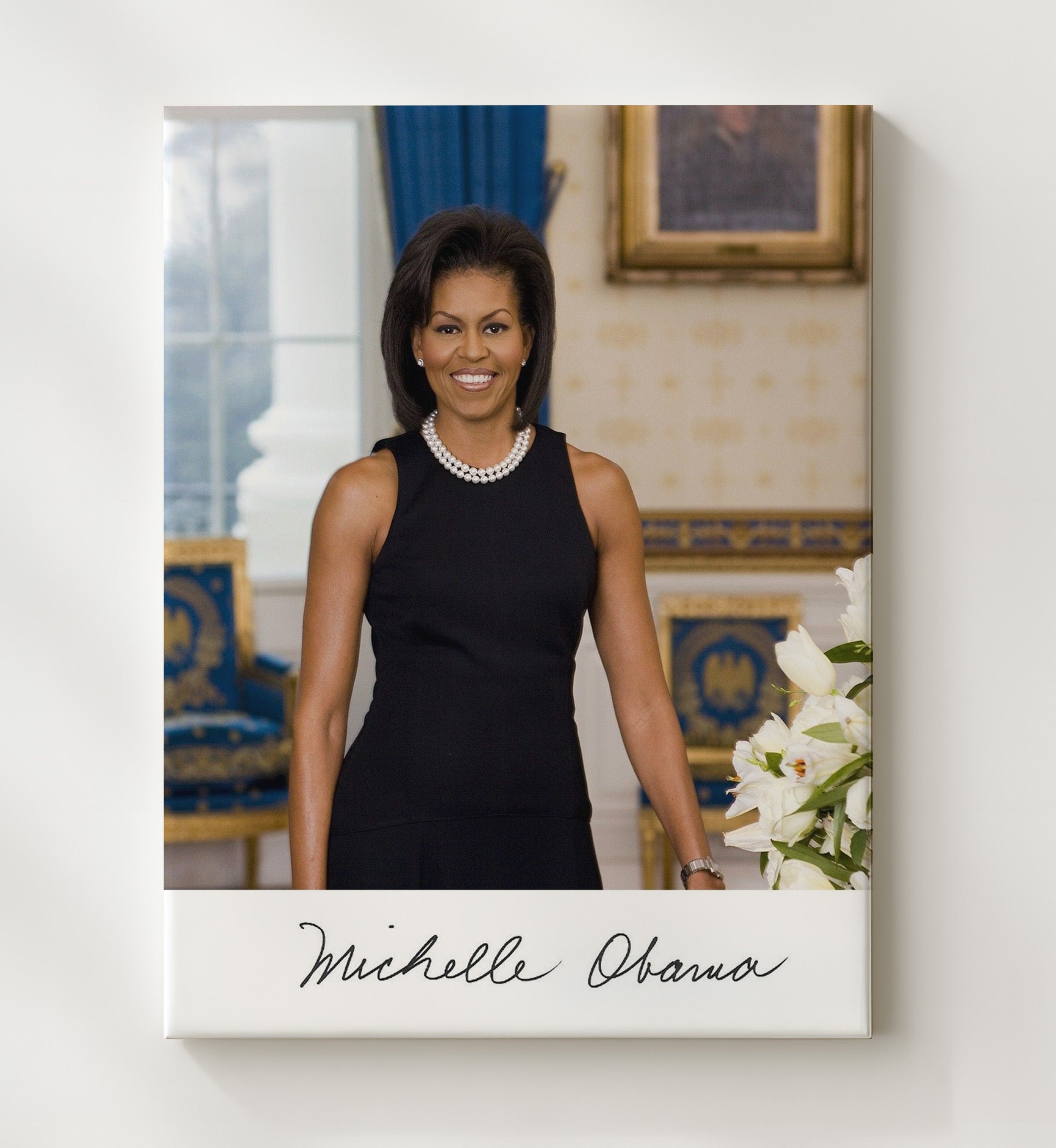 Historical - Michelle Obama - Official White House Portrait 2009 History Wall Art