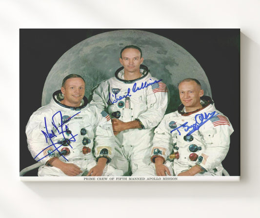 Neil Armstrong, Michael Collins and Buzz Aldrin - Apollo 11 Crew 1969 8x10 Canvas history wall art